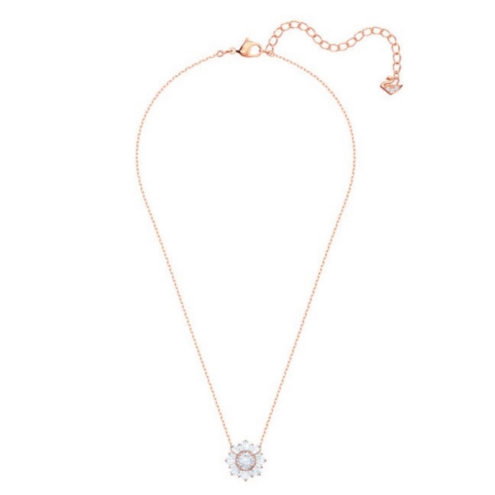 Swarovski Crystal Rose Gold Sunshine Idyllia Flower Pendant Necklace 5451376 - Picture 10 of 12